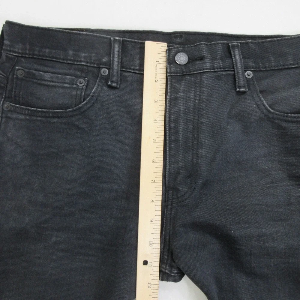 Levi's Men's Jeans 33x28 569 Loose Straight Black Denim Pants